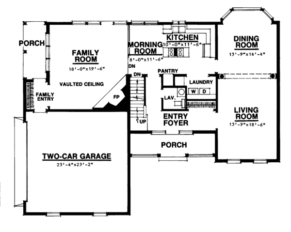 House Plan Design - Country Floor Plan - Main Floor Plan #1016-20