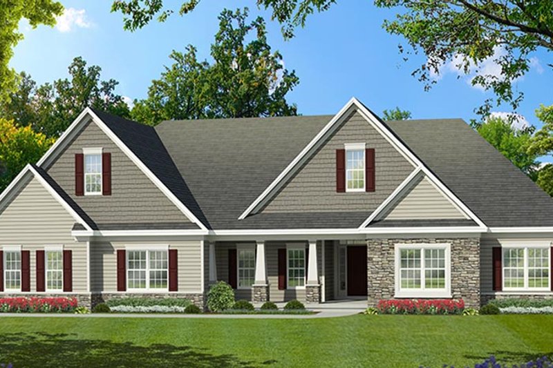 Dream House Plan - Exterior - Front Elevation 3 for Ranch House Plan #1010-194 - 3 bed, 2.5 bath