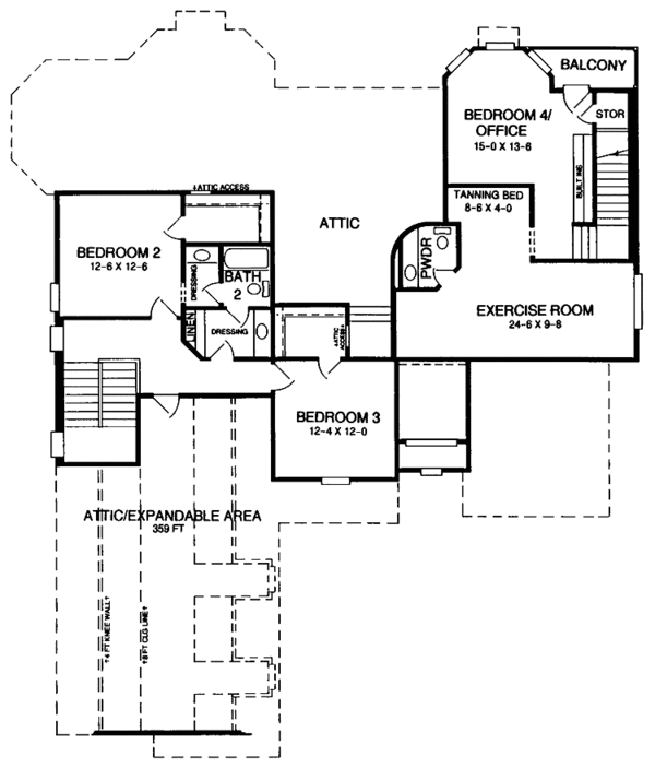 Dream House Plan - Country Floor Plan - Upper Floor Plan #952-144