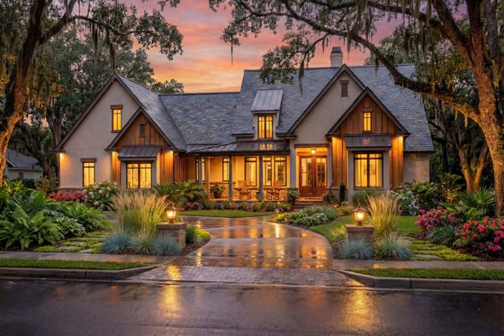 Exterior - Front Elevation 4 for Farmhouse House Plan #120-296 - 4 bed, 3.5 bath