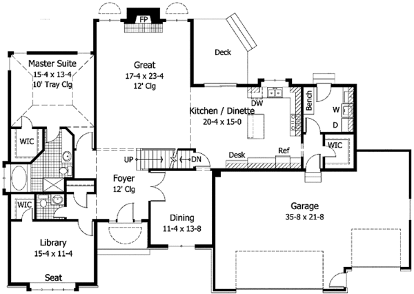 House Plan Design - Traditional Floor Plan - Main Floor Plan #51-895