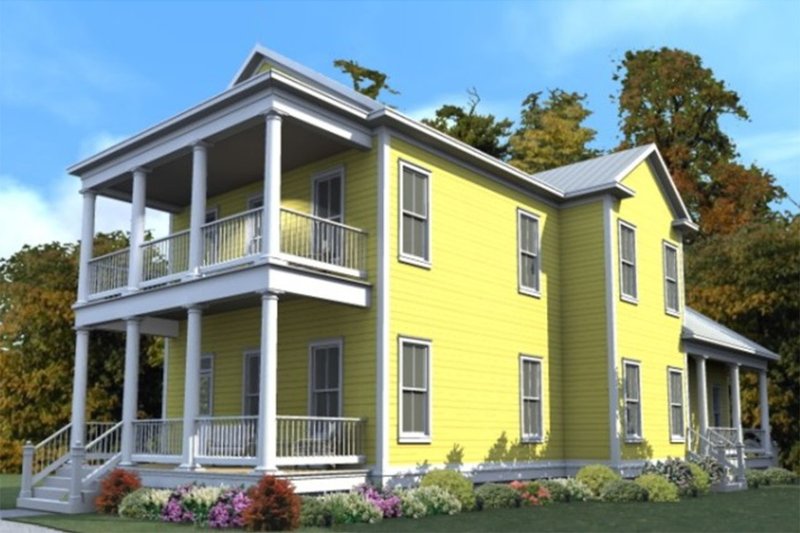 Home Plan - Farmhouse Exterior - Front Elevation Plan #63-377