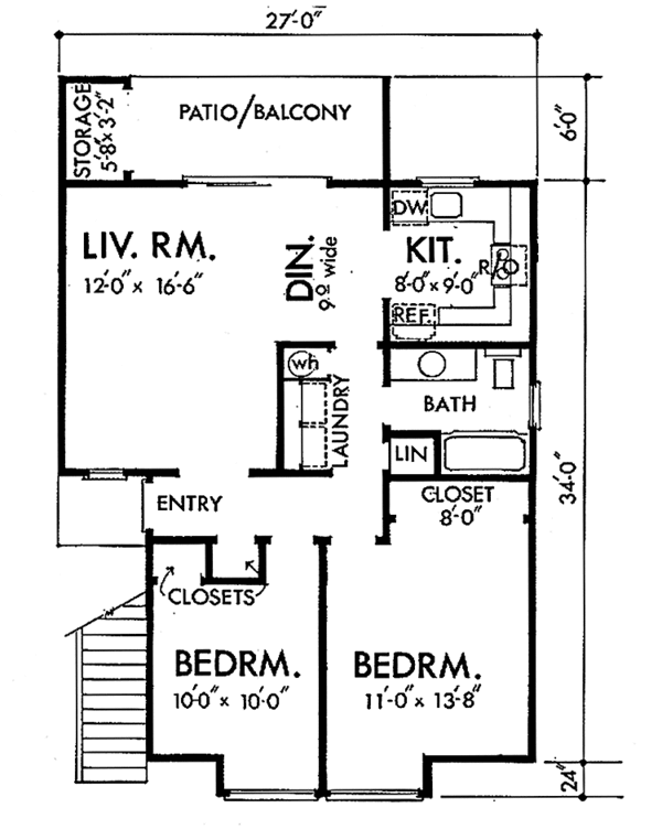 House Design - Contemporary Floor Plan - Main Floor Plan #320-1235