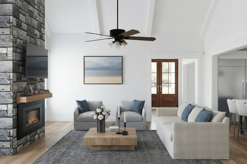 Architectural House Design - Interior - Family Room 3 for Farmhouse House Plan #923-458 - 3 bed, 3.5 bath
