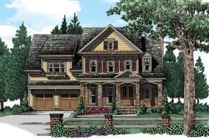House Design - Exterior - Front Elevation for Traditional House Plan #927-940 - 4 bed, 3.5 bath