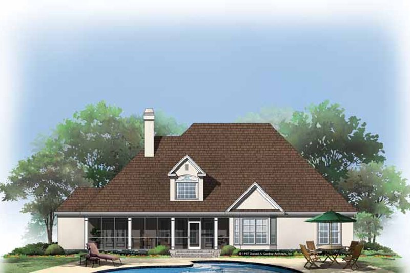 Dream House Plan - Exterior - Rear Elevation for Country House Plan #929-331 - 4 bed, 2.5 bath