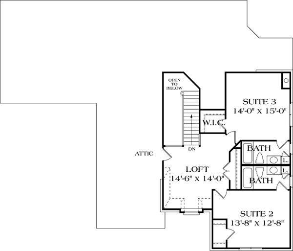 Architectural House Design - Country Floor Plan - Upper Floor Plan #453-393