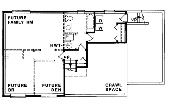 Architectural House Design - Contemporary Floor Plan - Lower Floor Plan #47-863