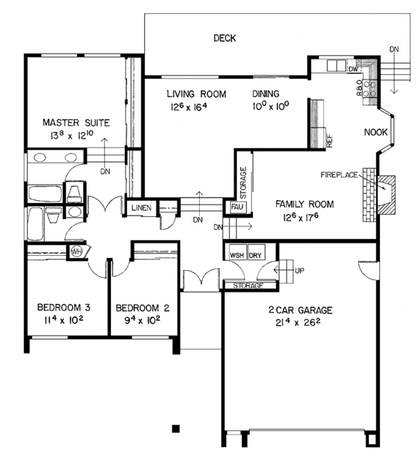 House Plan Design - Contemporary Floor Plan - Main Floor Plan #60-745