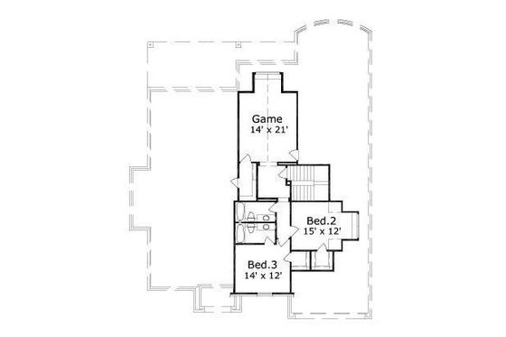 Floor Plan - Upper Floor for European House Plan #411-614 - 3 bed, 3.5 bath