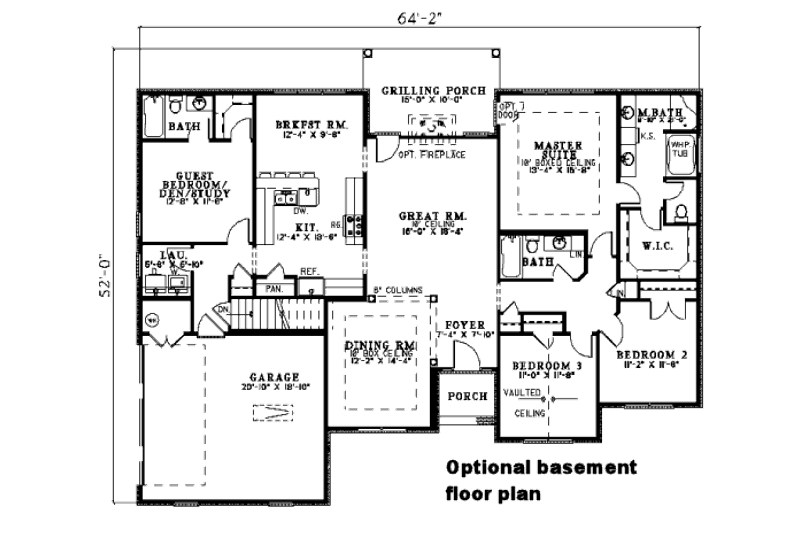 Dream House Plan - Floor Plan - Other Floor for European House Plan #17-1111 - 4 bed, 3 bath