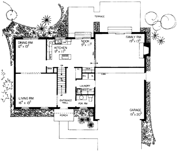 Home Plan - Colonial Floor Plan - Main Floor Plan #72-705