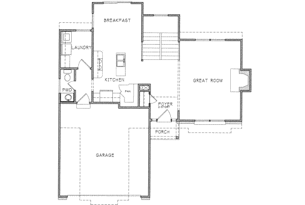 Tudor Floor Plan - Main Floor Plan #6-205