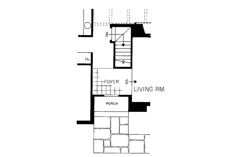 Home Plan - Floor Plan - Lower Floor for Tudor House Plan #72-615 - 3 bed, 2.5 bath