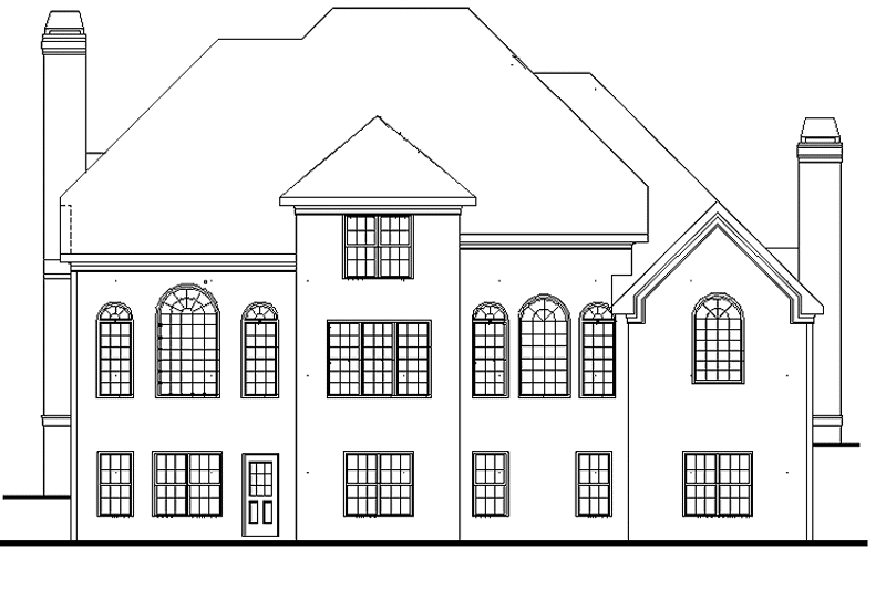 Dream House Plan - Exterior - Rear Elevation for Colonial House Plan #927-760 - 4 bed, 3.5 bath