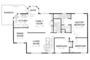 European Style House Plan - 3 Beds 2 Baths 1577 Sq/Ft Plan #18-223 Floor 