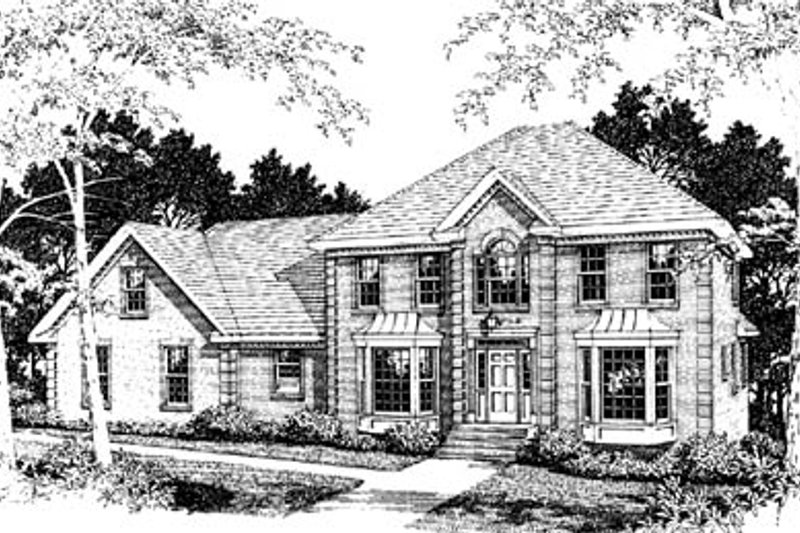 European Style House Plan - 4 Beds 2.5 Baths 2398 Sq/Ft Plan #10-249