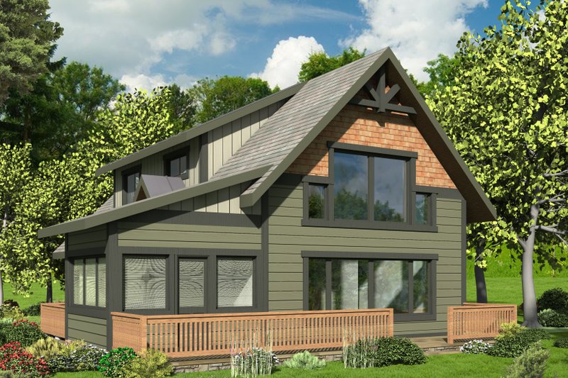 Dream House Plan - Cabin Exterior - Front Elevation Plan #117-901