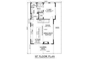Floor Plan - Main Floor for Modern House Plan #1064-298 - 2 bed, 2 bath