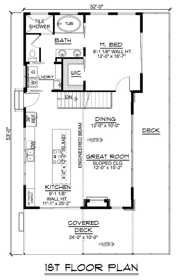 Modern Floor Plan - Main Floor Plan #1064-298