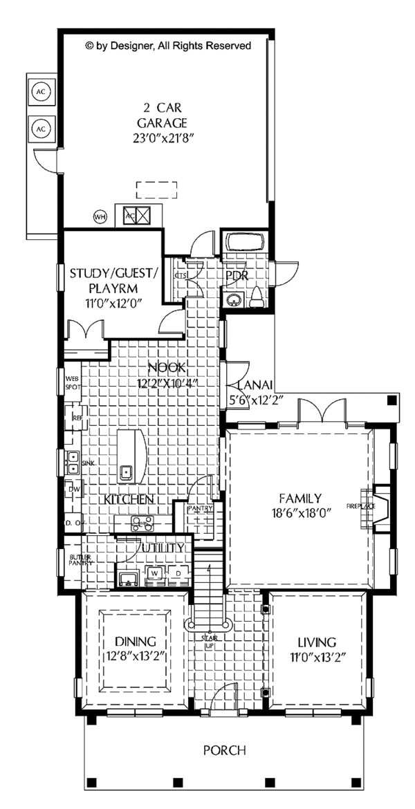 Home Plan - Country Floor Plan - Main Floor Plan #999-172