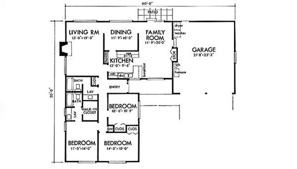 House Plan Design - Prairie Floor Plan - Main Floor Plan #320-1309