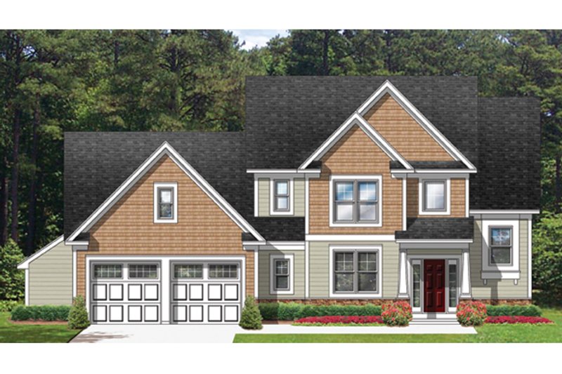 Home Plan - Exterior - Front Elevation 3 for Colonial House Plan #1010-52 - 3 bed, 2.5 bath