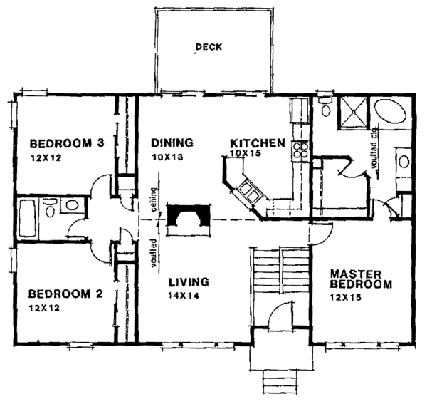 House Design - Colonial Floor Plan - Main Floor Plan #129-173