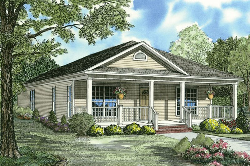 Home Plan - Country Exterior - Front Elevation Plan #17-3057