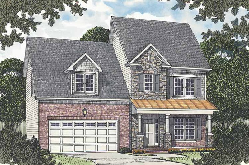 Dream House Plan - Exterior - Front Elevation 3 for Colonial House Plan #453-505 - 4 bed, 2.5 bath