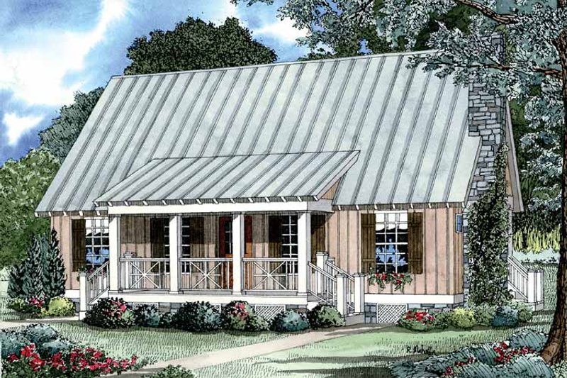 Architectural House Design - Country Exterior - Front Elevation Plan #17-2885