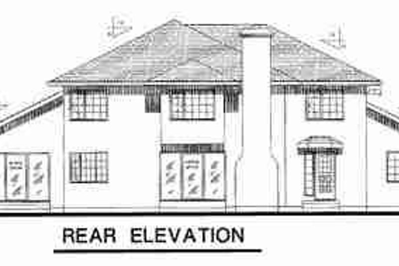 House Design - Exterior - Rear Elevation for Traditional House Plan #18-8939 - 5 bed, 2.5 bath