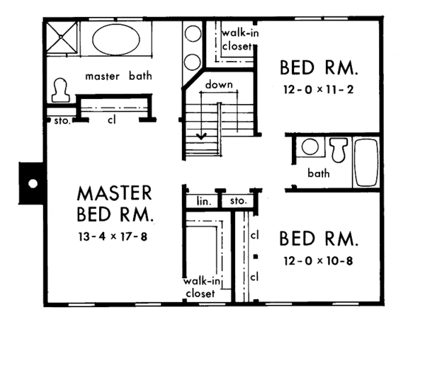 Home Plan - Classical Floor Plan - Upper Floor Plan #929-162