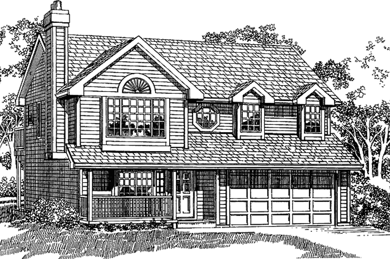 House Design - Country Exterior - Front Elevation Plan #47-788