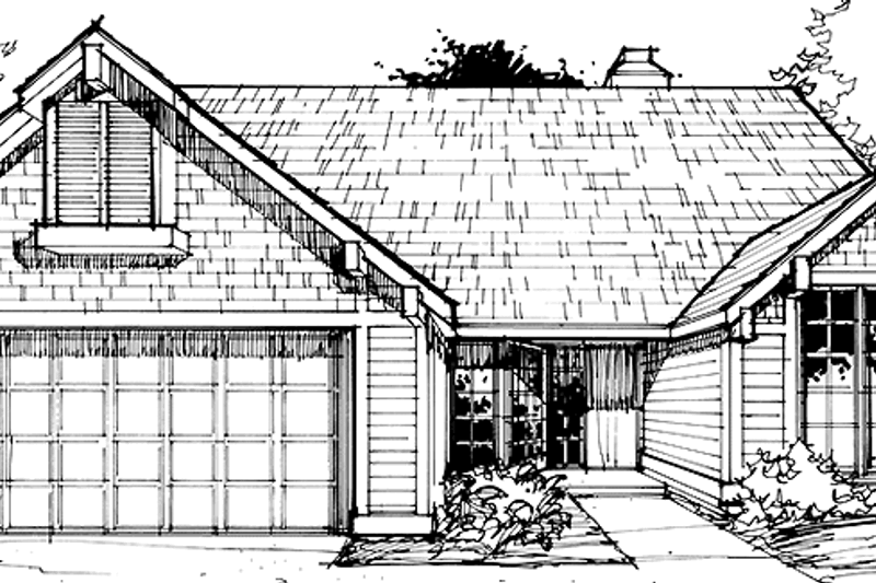 House Plan Design - Prairie Exterior - Front Elevation Plan #320-1109
