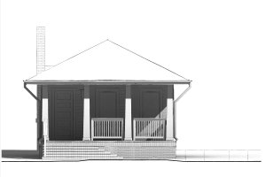 Exterior - Front Elevation 3 for Bungalow House Plan #926-2 - 2 bed, 2 bath