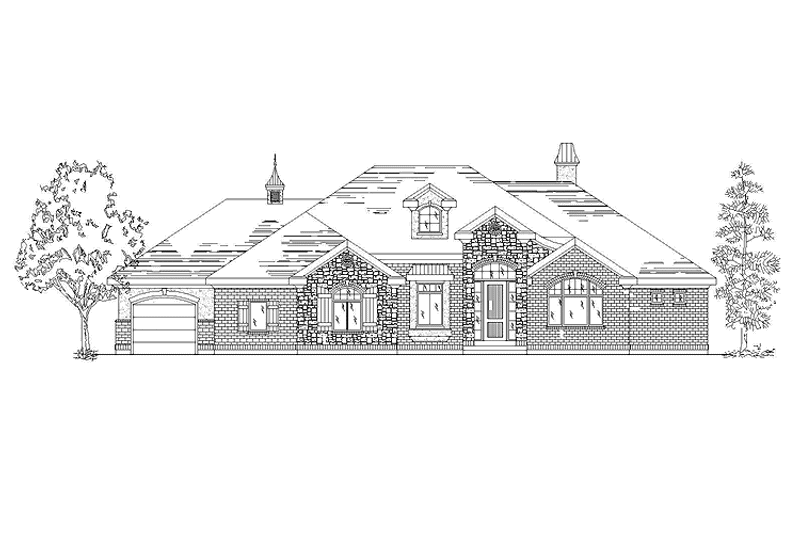 Home Plan - Exterior - Front Elevation 3 for European House Plan #945-124 - 2 bed, 2.5 bath