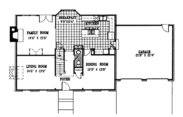 Architectural House Design - Classical Floor Plan - Main Floor Plan #953-8