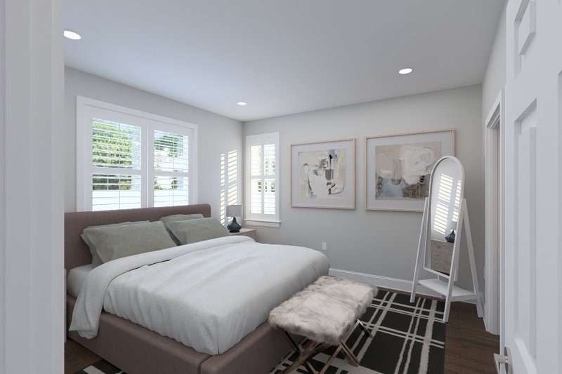 House Blueprint - Interior - Master Bedroom 1 for Craftsman House Plan #1060-475 - 2 bed, 3 bath