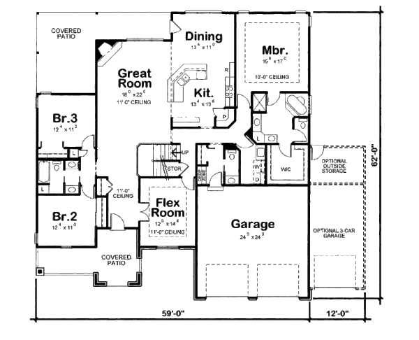 Dream House Plan - European Floor Plan - Main Floor Plan #20-2132