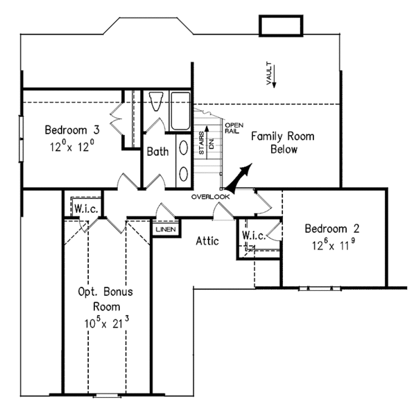 Architectural House Design - Country Floor Plan - Upper Floor Plan #927-127