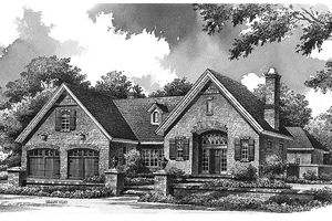 Country Exterior - Front Elevation Plan #929-773