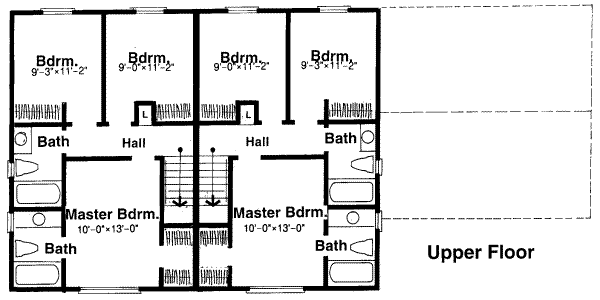 Floor Plan - Upper Floor Plan #303-128