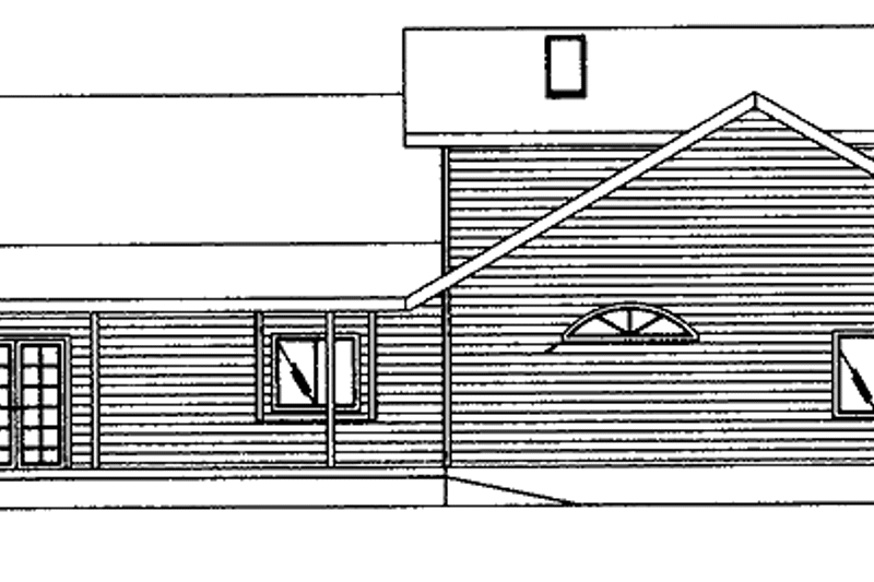 Home Plan - Exterior - Rear Elevation for Ranch House Plan #117-815 - 3 bed, 2 bath