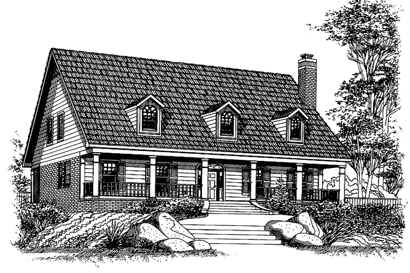 Architectural House Design - Classical Exterior - Front Elevation Plan #15-352