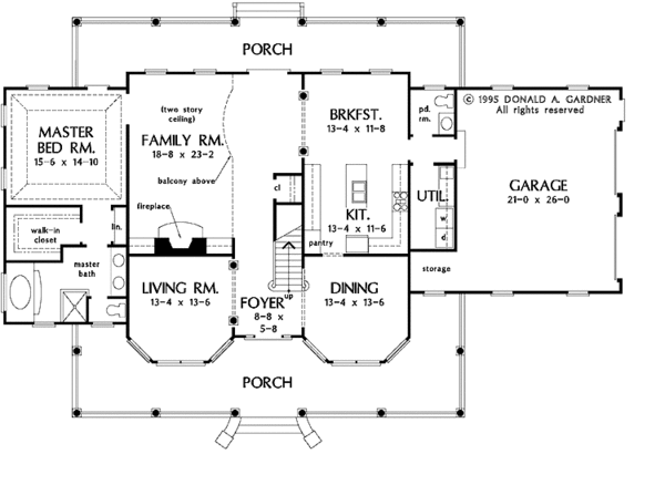 Home Plan - Country Floor Plan - Main Floor Plan #929-305
