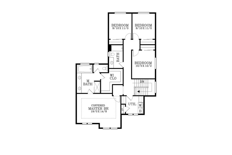 Home Plan - Floor Plan - Upper Floor for Craftsman House Plan #53-742 - 4 bed, 2.5 bath