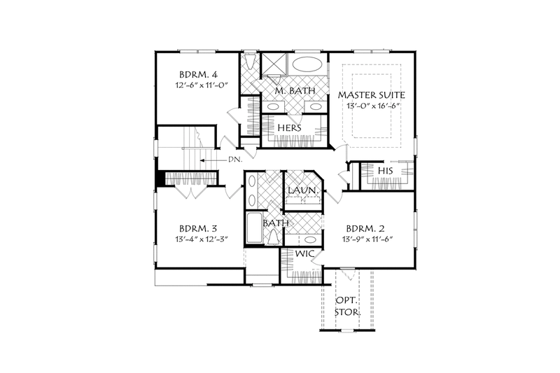 Home Plan - Floor Plan - Upper Floor for Traditional House Plan #927-962 - 4 bed, 3 bath