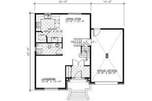 Floor Plan - Main Floor for European House Plan #138-283 - 3 bed, 1.5 bath