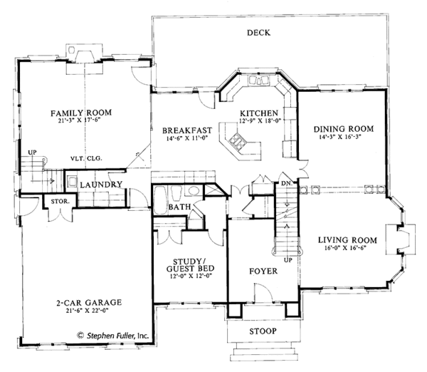 Dream House Plan - Traditional Floor Plan - Main Floor Plan #429-75